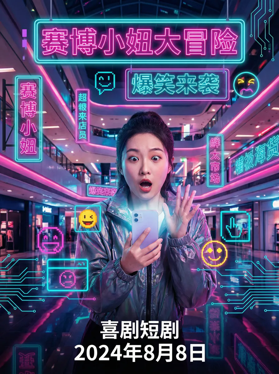 无限看视频在线看 搞笑喜剧短剧 - 赛博小妞大冒险海报